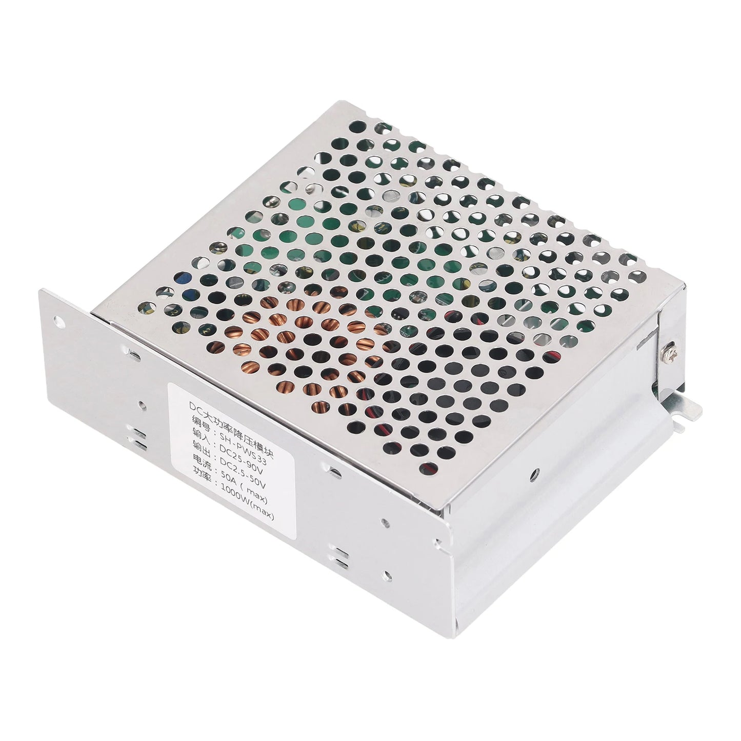 Module to Module 50A 1000W DC25‑90V Input DC2.5‑50V Output Adjustable Converter Module with Cooling Fan Peaceful Pleasures Health and Wellness