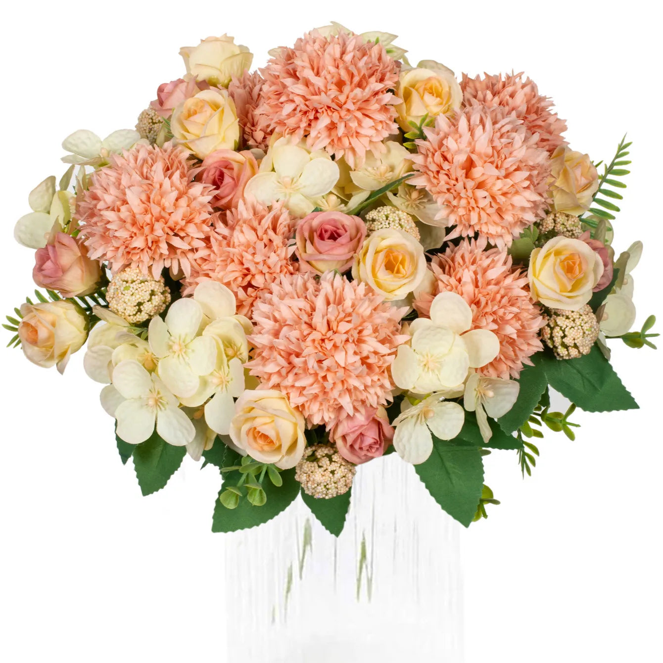 Silk Artificial Rose & Chrysanthemum Flowers | Wedding Home Decor