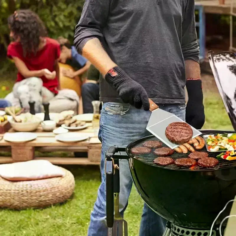 Stainless Steel Spatula Wood Handle – Non-Stick Kitchen Tool Kitchen Spatula Peaceful Pleasures Health and Wellness