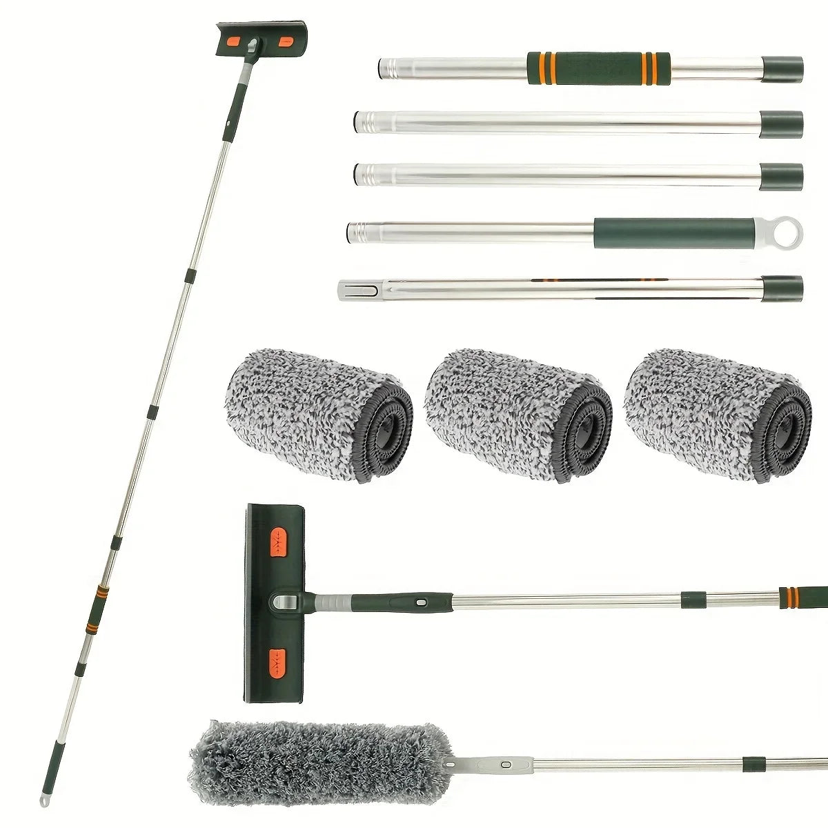 144/206CM extendable splicing rod floor scraper household window cleaning wiper glass scraper window wiper cleaning tools Peaceful Pleasures Health and Wellness