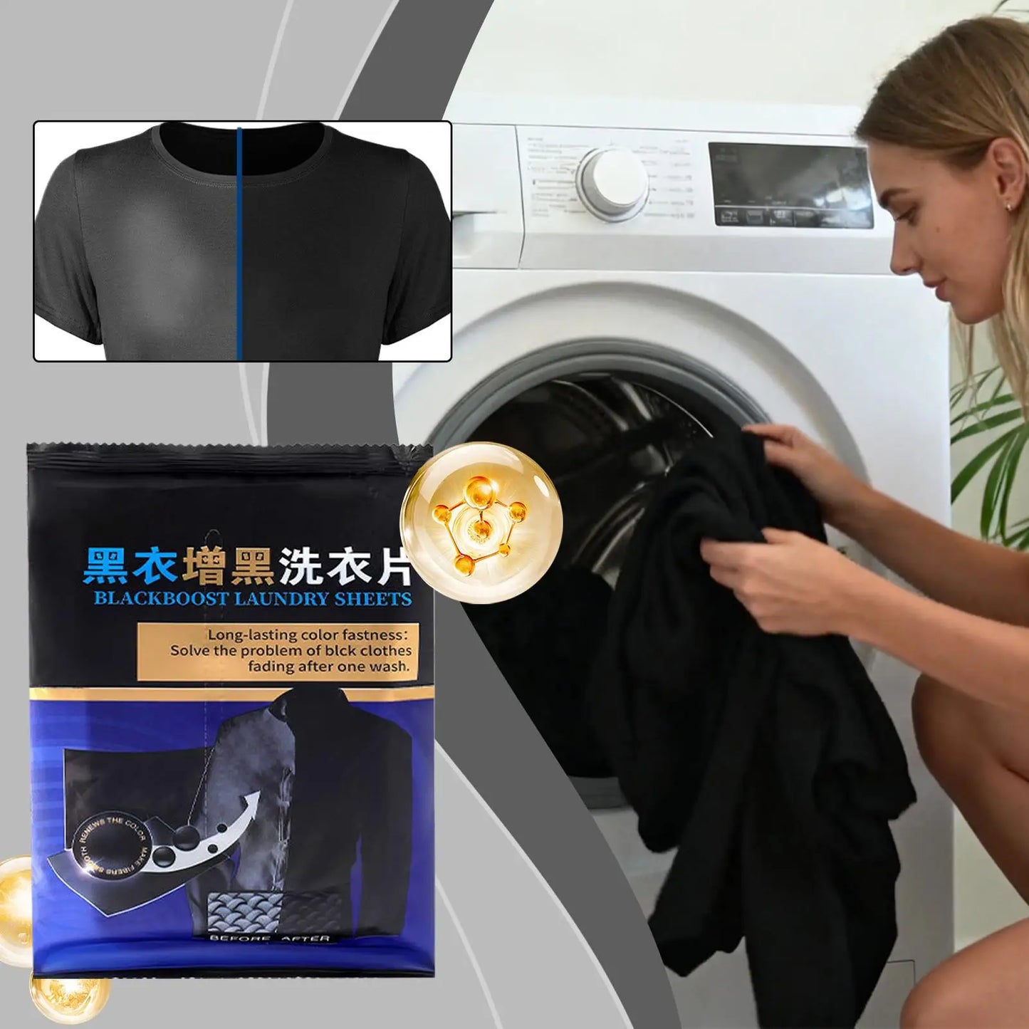Black Clothes Dye Tablets 50pcs – Blackening & Color Restore Sheets