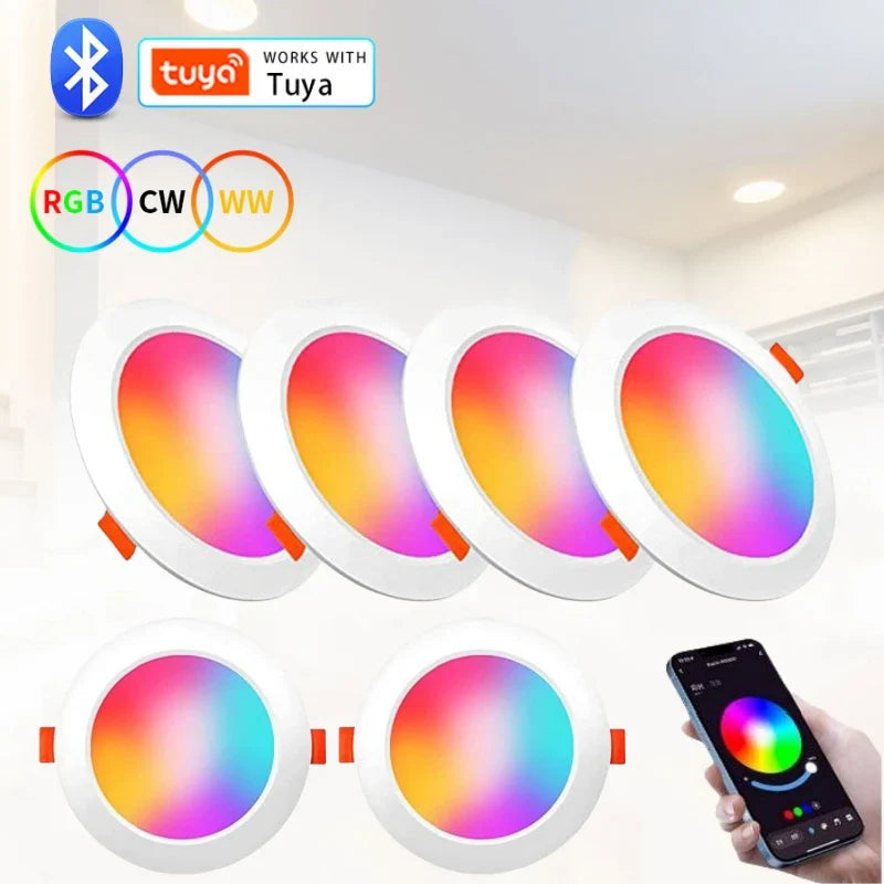 Tuya Smart LED Downlight 10/15W RGB Bluetooth Recessed Spot