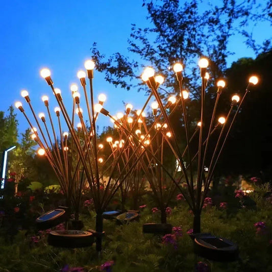 Solar Firefly Garden Stake Lights – 6pc LED Outdoor Spotlight