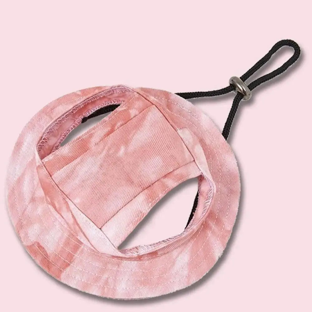 Tie Dye Pet Sun Hat with Ear Holes | Dogs & Cats | Adjustable