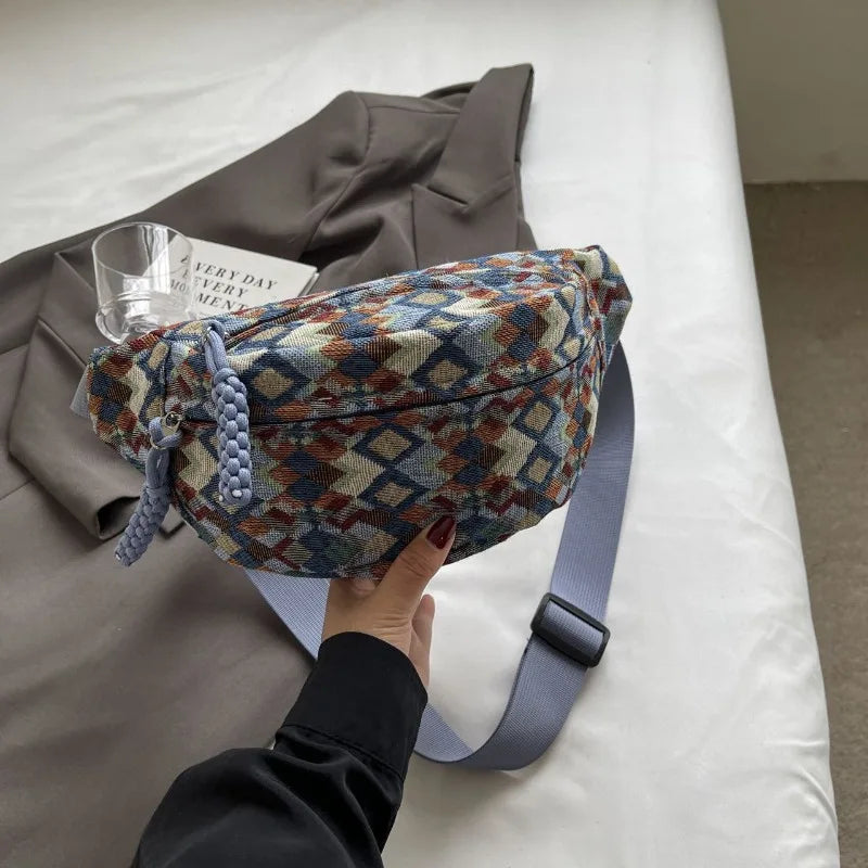 Women's Wide Strap Crossbody Fanny Pack | Minimalist Waist Bag