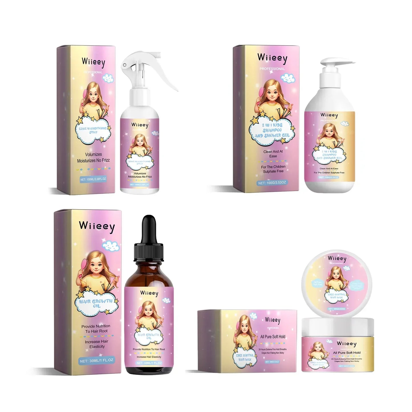 Wiieey Hair Edge Control Spray & Finishing Cream – Frizz Fix