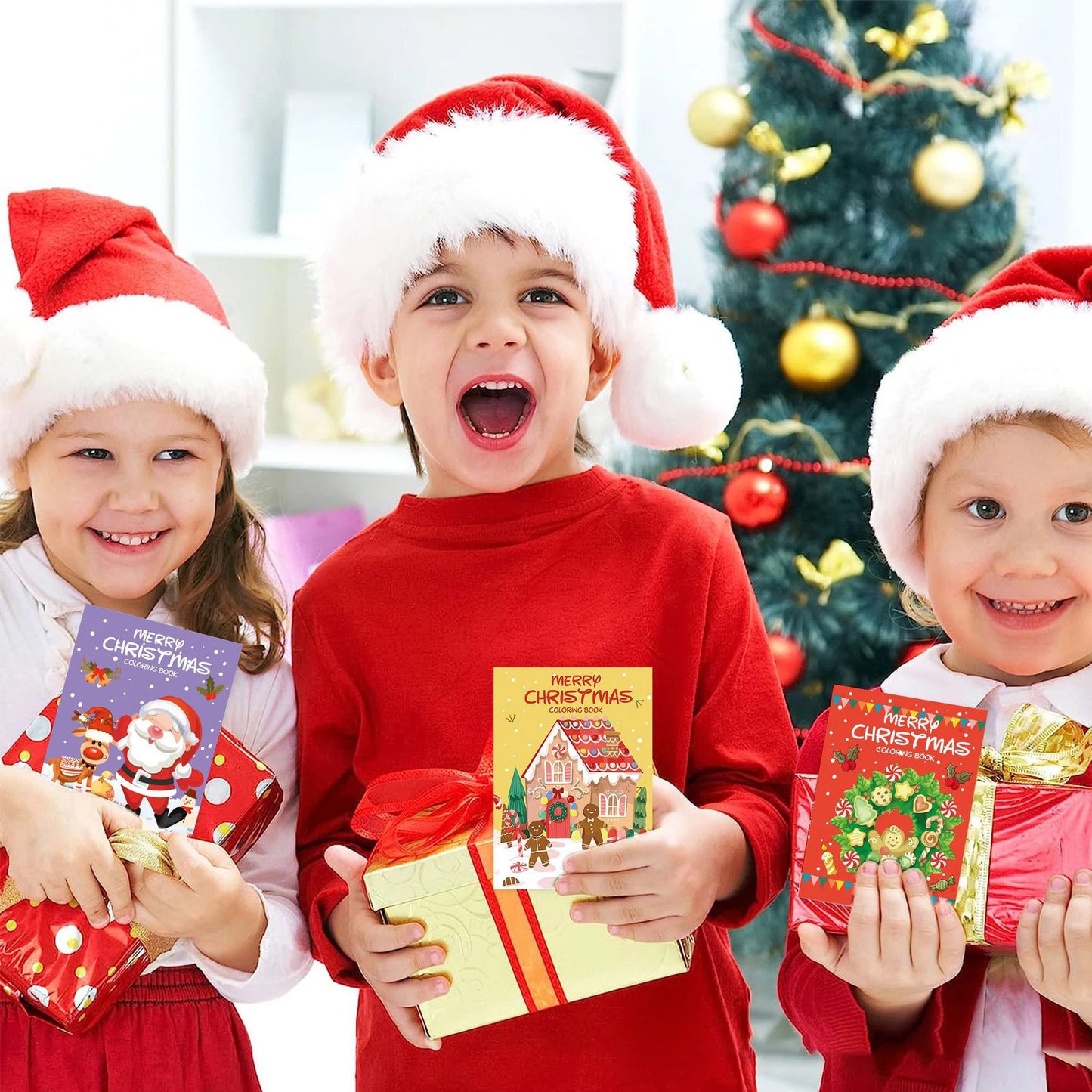 Two Sets Christmas Diy Colorful Cartoon Drawing Books Picture Book