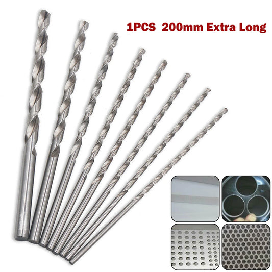 Extra Long Speed Steel HSS Drill Bit Straight Shank Twistt Metal Peaceful Pleasures Health and Wellness