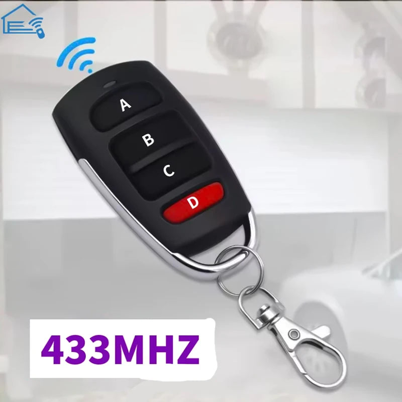 433MHz 4-key Copy Remote Control for Garage Door Access Control Door Barrier Gate Remote Wireless Control Intelligent Control Peaceful Pleasures Health and Wellness