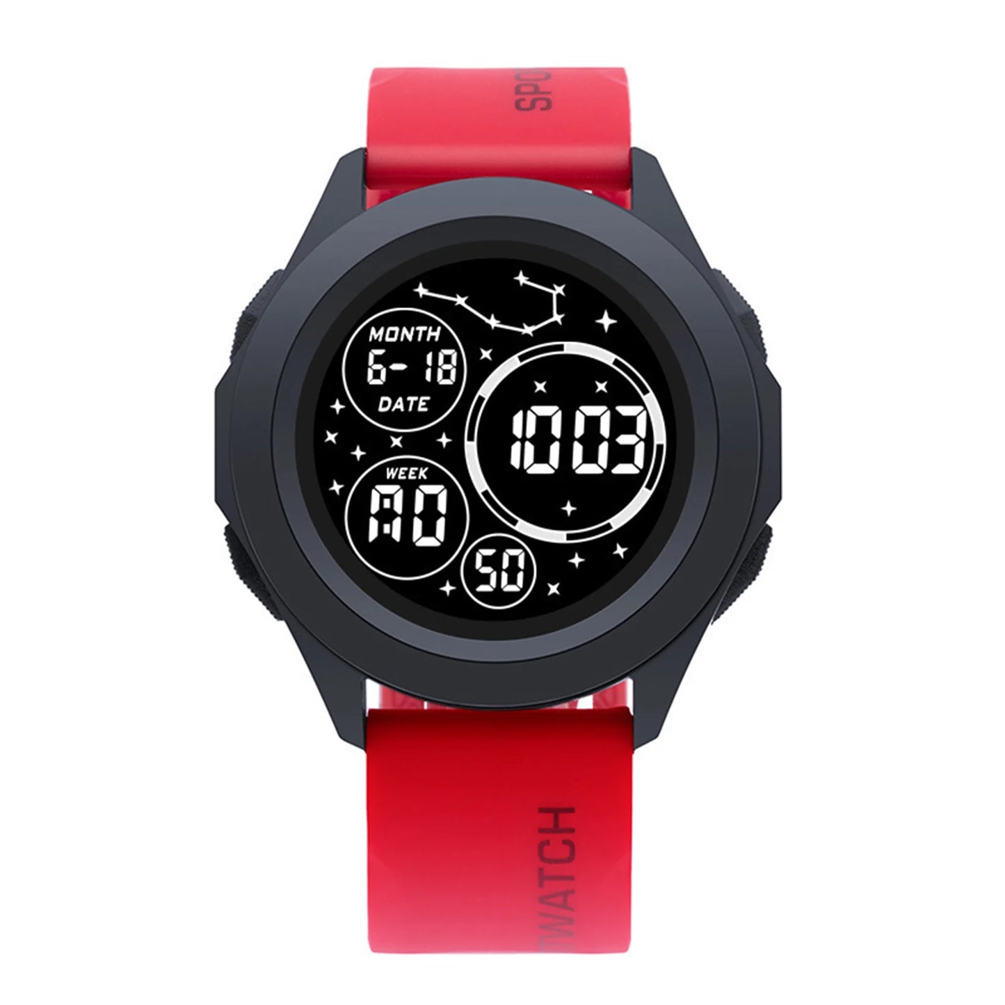 Men's Digital Sport Watch – Shockproof & 50m Waterproof