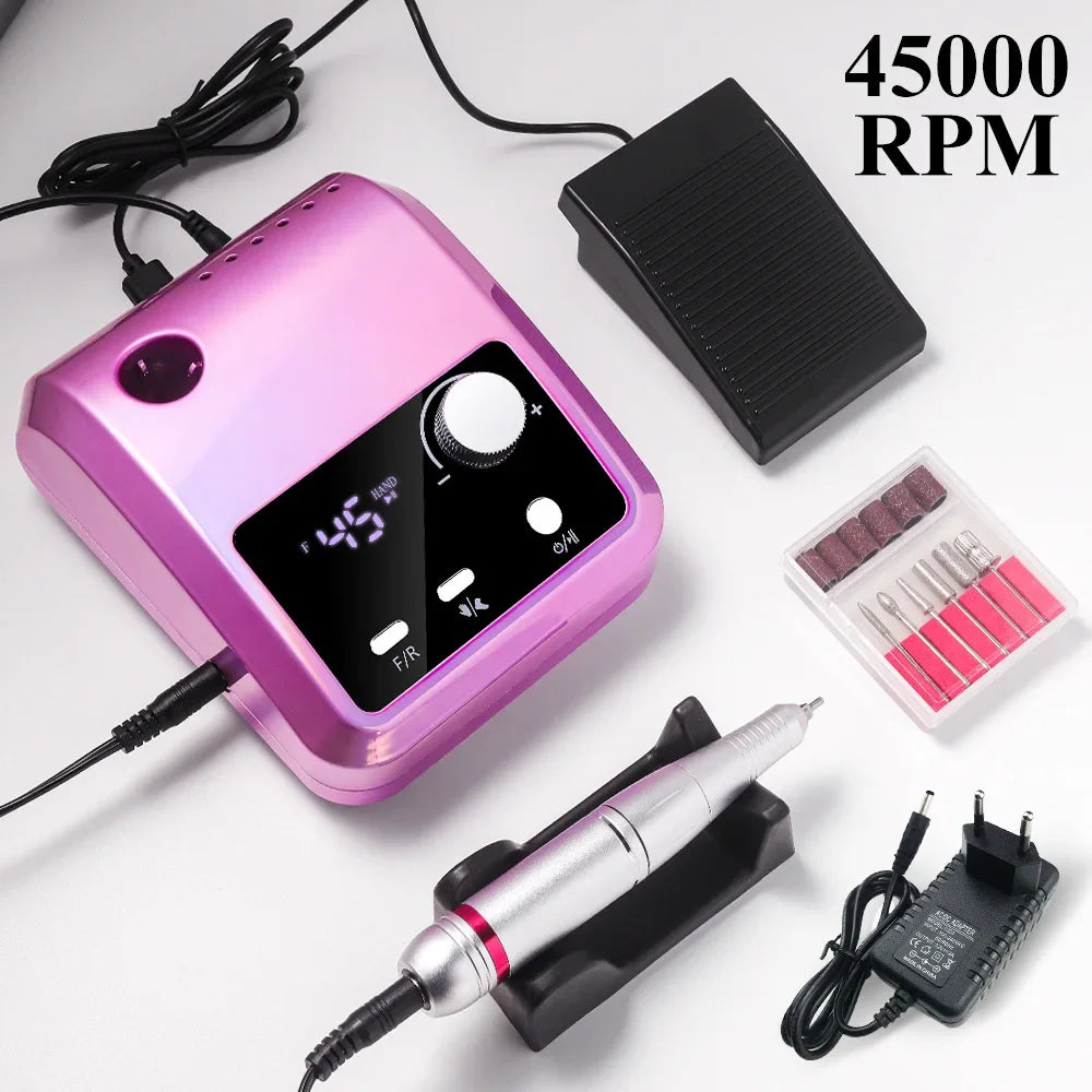 45000 RPM Electric Nail Drill Machine – Professional Grinder