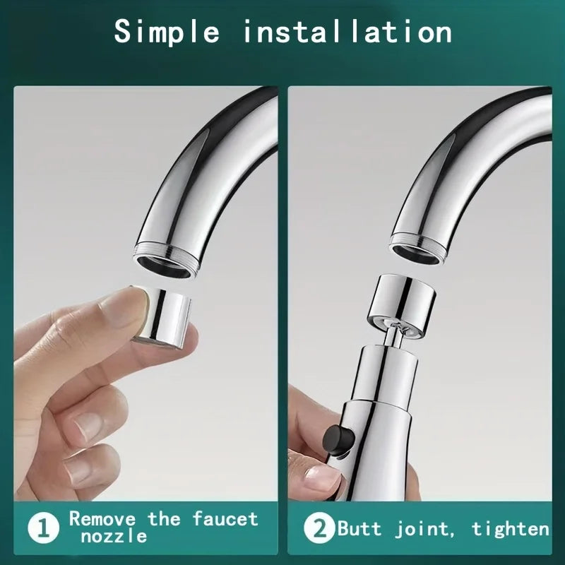 360° Kitchen Faucet Aerator Sprayer – 3 Modes, Easy Install
