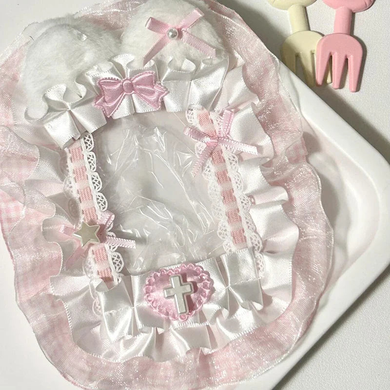 Plush Lace Photocard Holder – Anime Lolita Ribbon Card Case