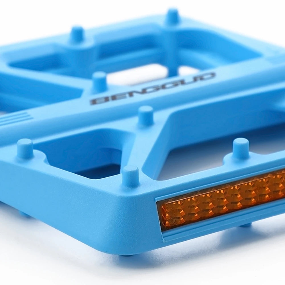 Double DU Bearing Ultralight Bike Pedals with Reflector Mountain Road Bike Flat Pedals Bicycle Platform Pedals for Night Riding Peaceful Pleasures Health and Wellness