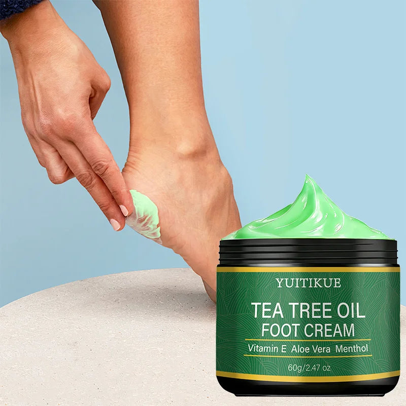Yuitikue Tea Tree Oil Foot Cream, 60g Infused with Vitamin E & Aloe Vera, Moisturizing Foot Care Cream for Dry Cracked Feet Peaceful Pleasures Health and Wellness