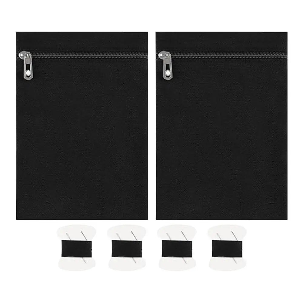 2-Pack Sew-In Zipper Hidden Security Pockets | Travel & Jacket
