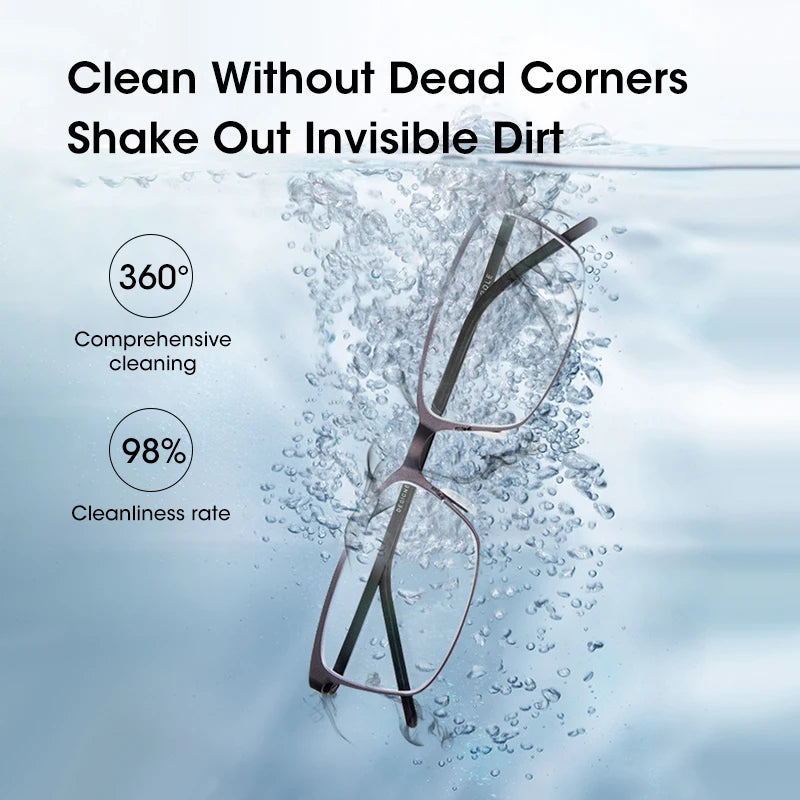 500ML Multifunctional High Frequency Ultrasonic Cleaning Machine Deep Clean for Glasses Jewelry Watch Household Home Essential Peaceful Pleasures Health and Wellness