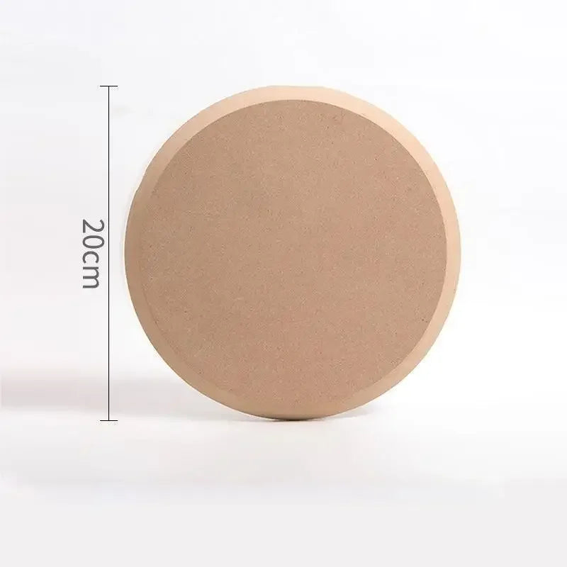 Ceramic Plate Forming Mold Tan Wooden Density Plate Printing Blank Stripping Mud Plate Round Pottery Tools 7.87inch/11.81inch Peaceful Pleasures Health and Wellness 7.87inch