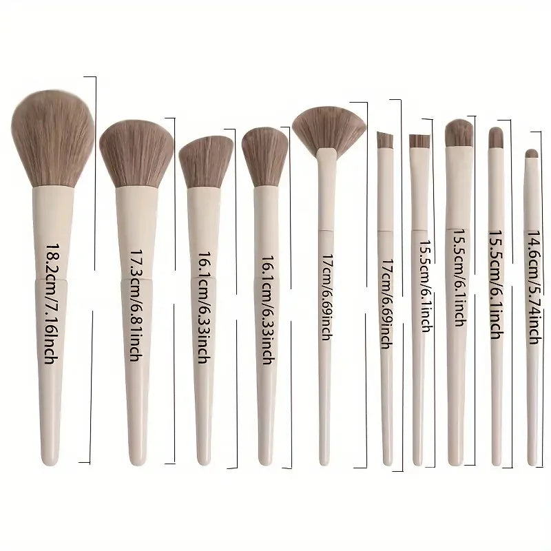 RUNTOIN 14-Pc Professional Soft Makeup Brush Set for Women