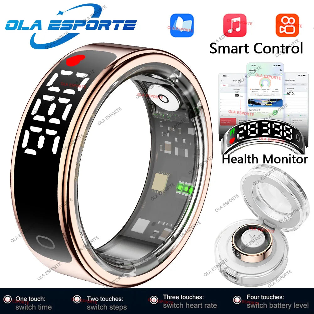 2025 Smart Ring Display | Health Tracker 5ATM | Ola Esporte