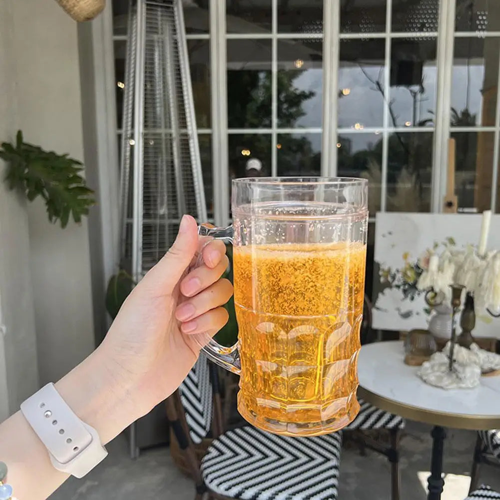 400ml Double-Layer Novelty Fake Beer Mug – Funny Prank Glass Novelty Beer Mug Peaceful Pleasures Health and Wellness