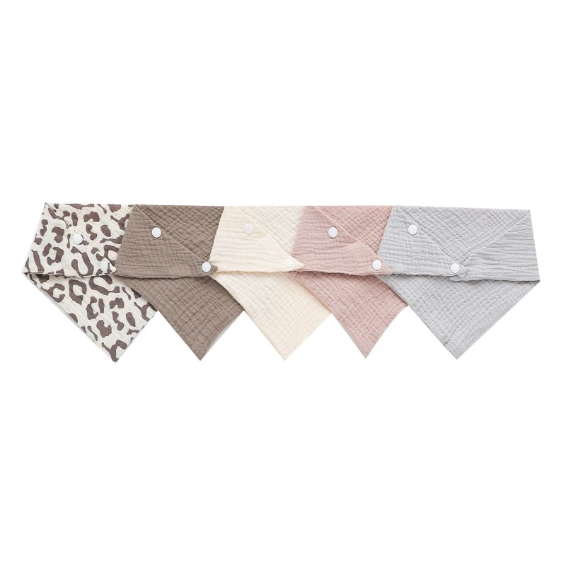 5-Pack Soft Cotton Baby Burp Cloths & Newborn Washcloths