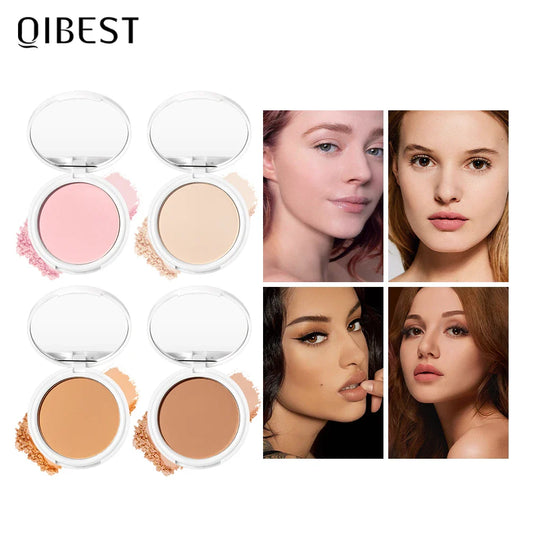 QIBEST Matte Pressed Powder – Oil Control & Full Coverage Pressed Setting Powder Oasis Select