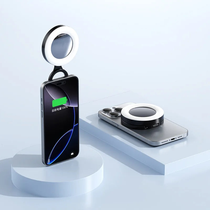 portable light for video shooting lamp RGB light photography light for photo shooting for iphone magnetic fill light phone Peaceful Pleasures Health and Wellness Black China Mainland