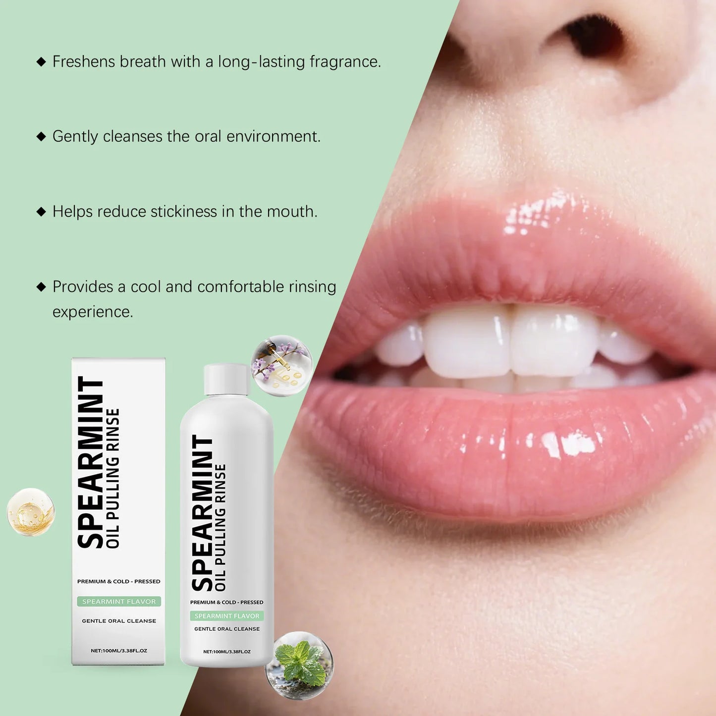 Orchid Mint Mouthwash Remove Odorfresh Breath Clean Oral Hygiene Relieve Gum Discomfort Reduce Food Residue Oral Care Mouthwash Peaceful Pleasures Health and Wellness