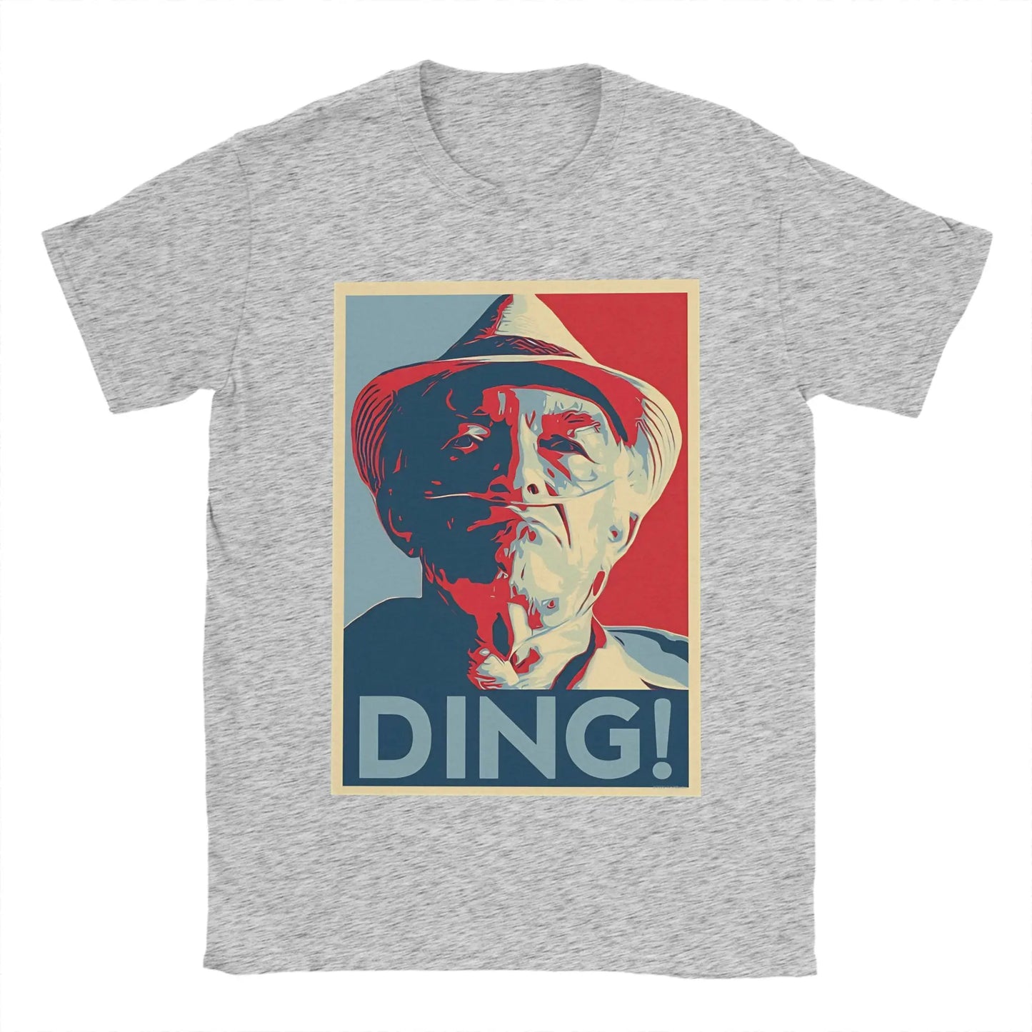 Don Hector Ding Ding T-Shirt Summer Breaking Bad Hippie T-Shirts Men Cotton Crew Neck Oversized Top Tees Short Sleeves Peaceful Pleasures Health and Wellness GRAY L