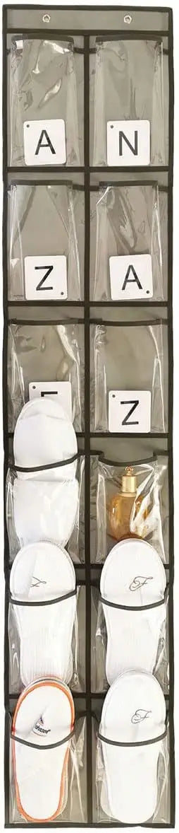 12-Pocket Clear Door Hanging Shoe Organizer – Space-Saving Home Organization Peaceful Pleasures Health and Wellness