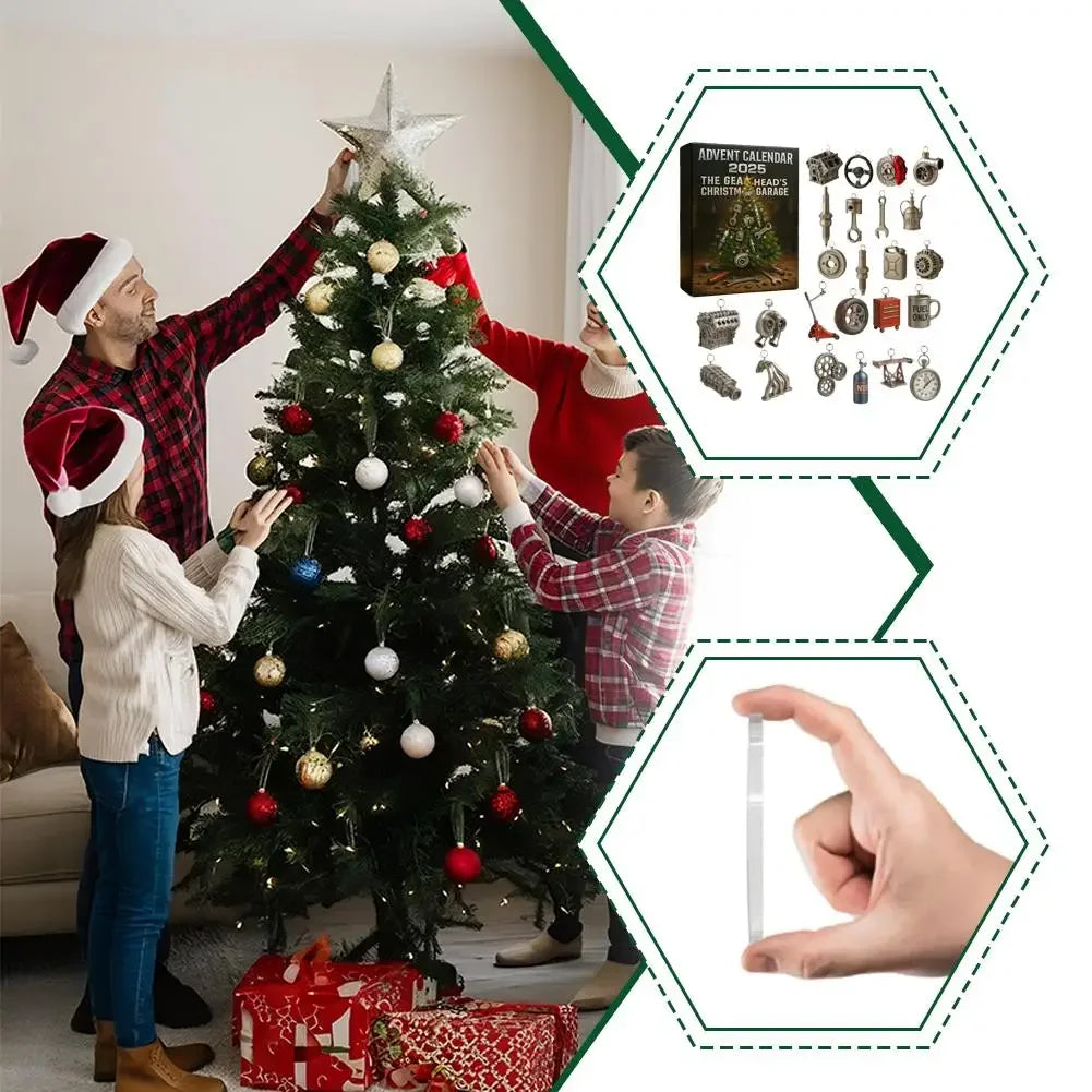 2025 Advent Calendar 24 Days Mini Auto Parts Tools Christmas Countdown Calendar For Mechanics Car Enthusiasts Holiday Gifts Peaceful Pleasures Health and Wellness