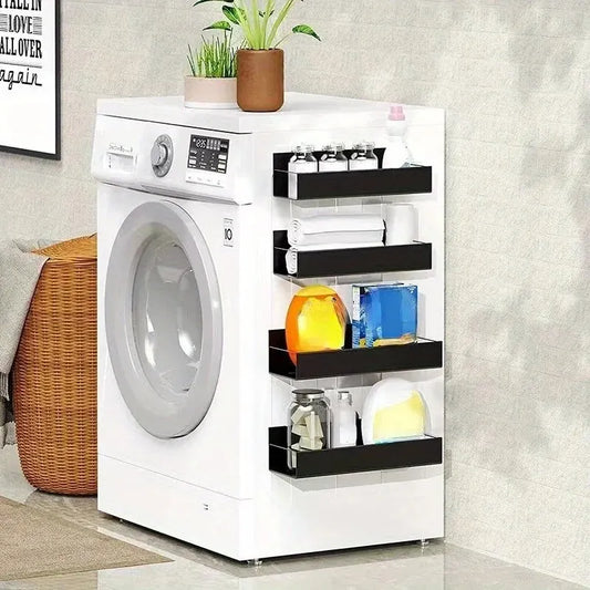 2pcs Magnetic Storage Shelf Household Kitchen Refrigerator Washing Machine Side Hanging Storage Rack, Multifunctional Storage Peaceful Pleasures Health and Wellness
