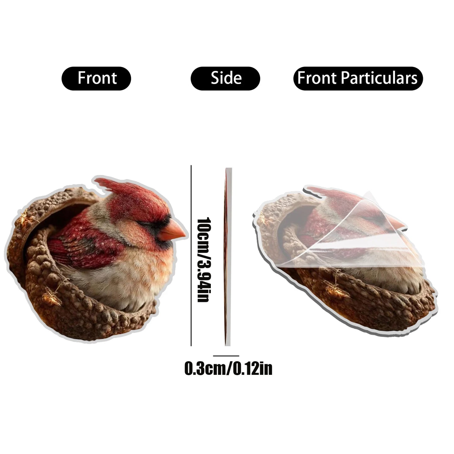 Acrylic Animal Acorn Christmas Ornaments – Fox Hedgehog Bunny