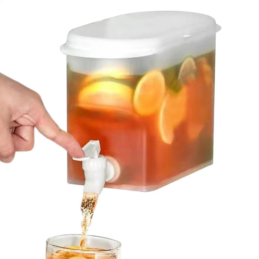 3.5L Capacity Fridge Drink Dispenser with Spout Refrigerator Cold Kettle with Faucet Refrigerator Beverage Container for Peaceful Pleasures Health and Wellness 1pc