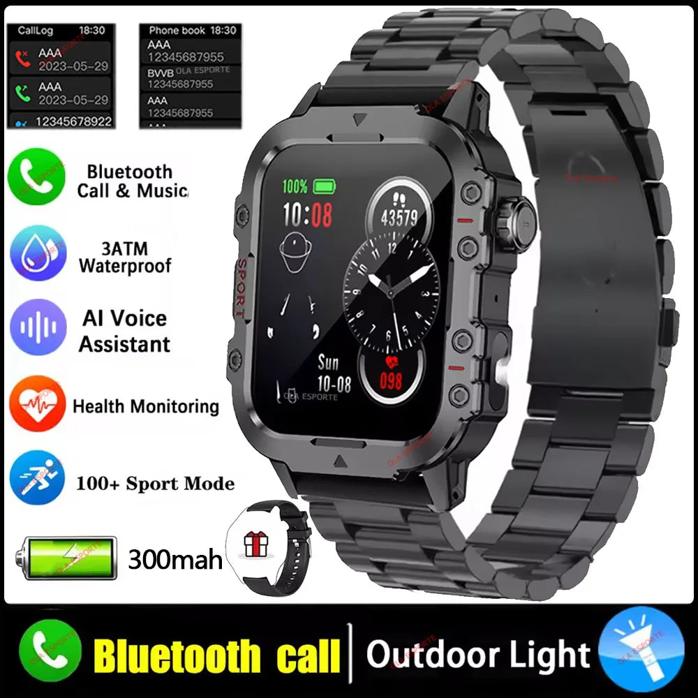 Military Smart Watch – GPS, BT Calls & Fitness Tracker 3ATM
