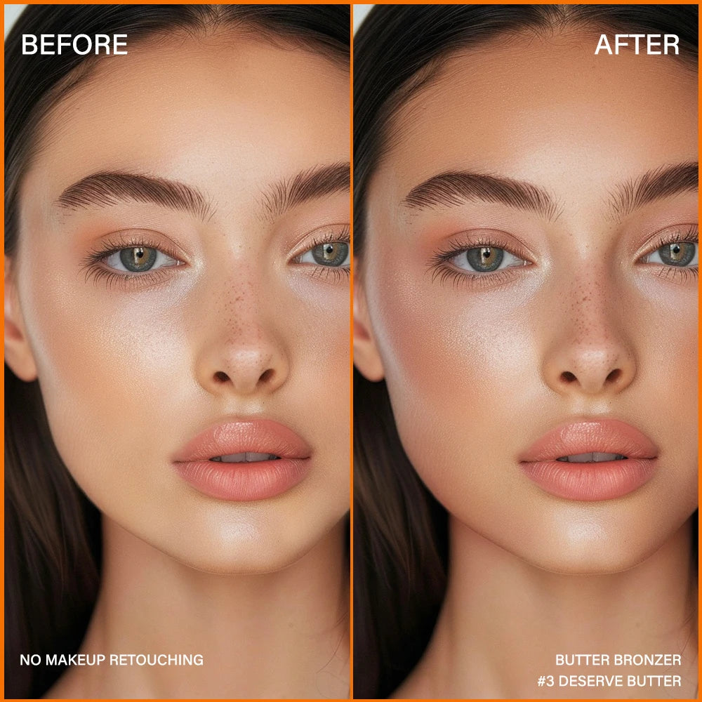 Bronzer Butter Bronzer for Dark Complexions Contour Palette with Matte Brown Shades for Nose Cheek and Profile Natural Nude Make Peaceful Pleasures Health and Wellness