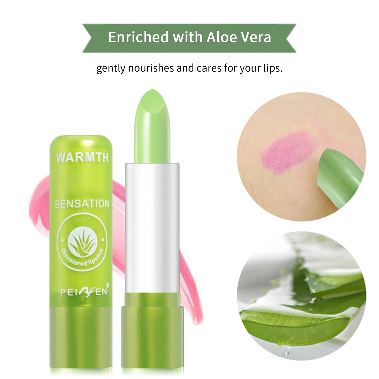 12Pcs Aloe Extract Color-Changing Lip Balm Set