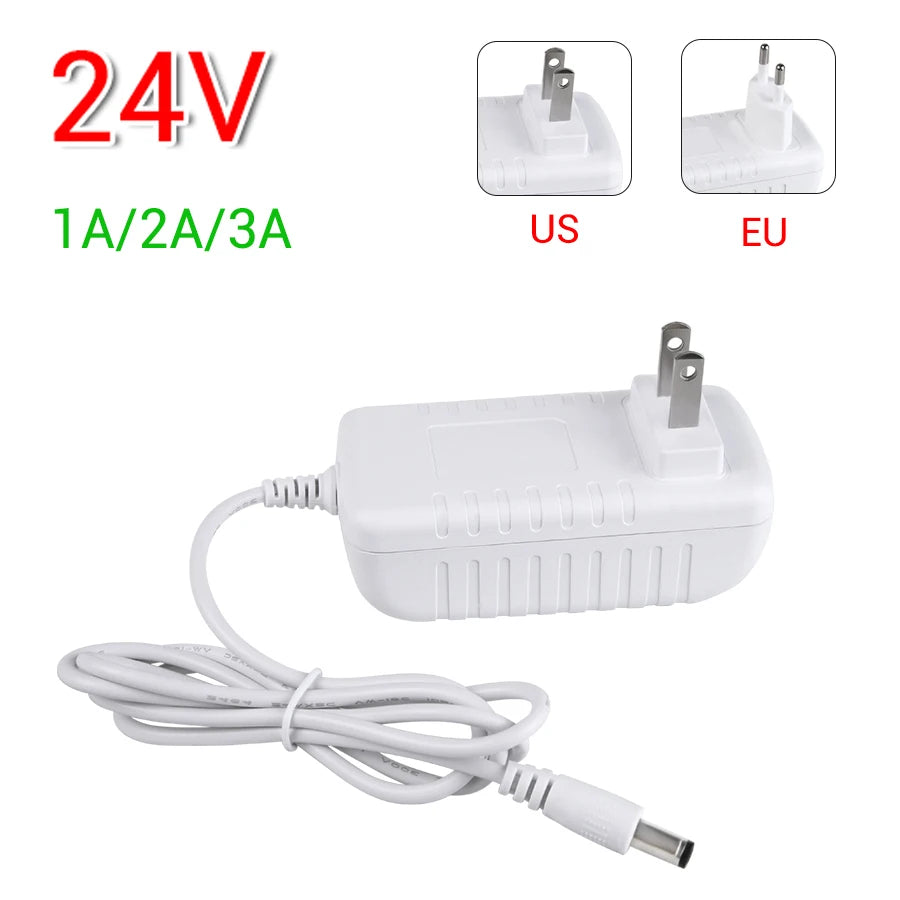 24V 12V Power Supply Adapter Lighting Transformer Input AC100-240V Output DC12V 24V 1A 2A 3A EU US Plug Charger 5.5mm 2.1-2.5mm Peaceful Pleasures Health and Wellness