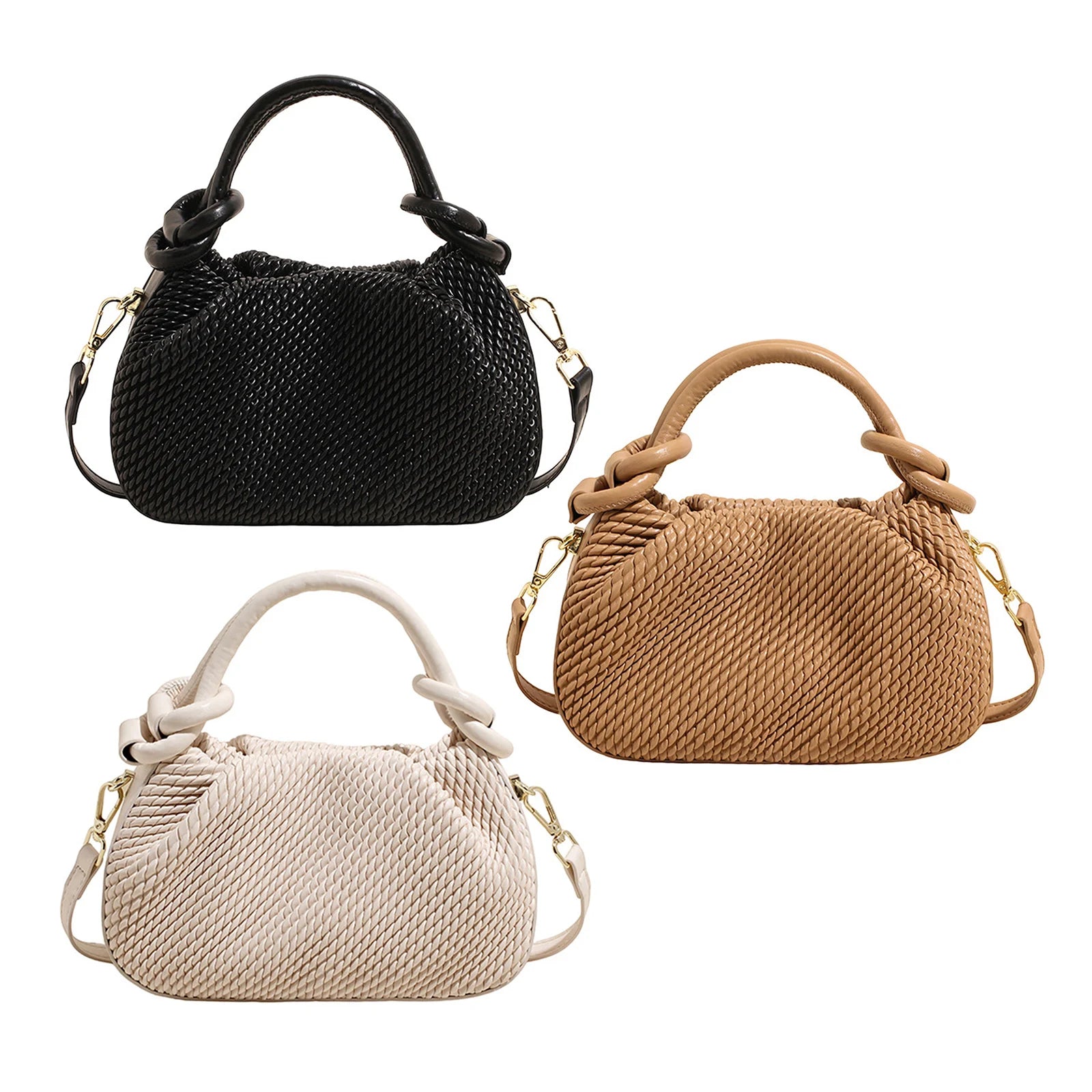 Women's Striped Handbag With Pleated Design Small Square Bag Lightweight And Stylish For Daily Use Peaceful Pleasures Health and Wellness