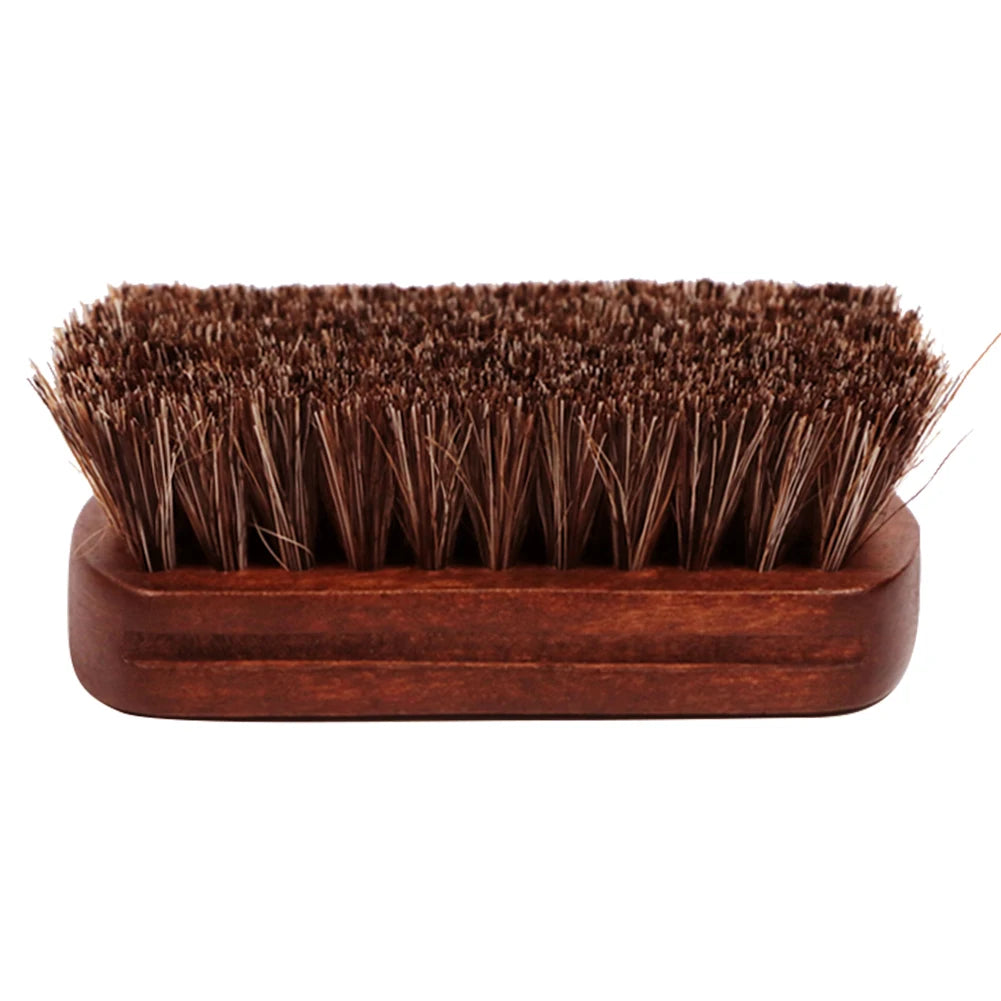 Car Interior Leather Textile Cleaning Brush with Horsehair Bristle Wood Handle Peaceful Pleasures Health and Wellness