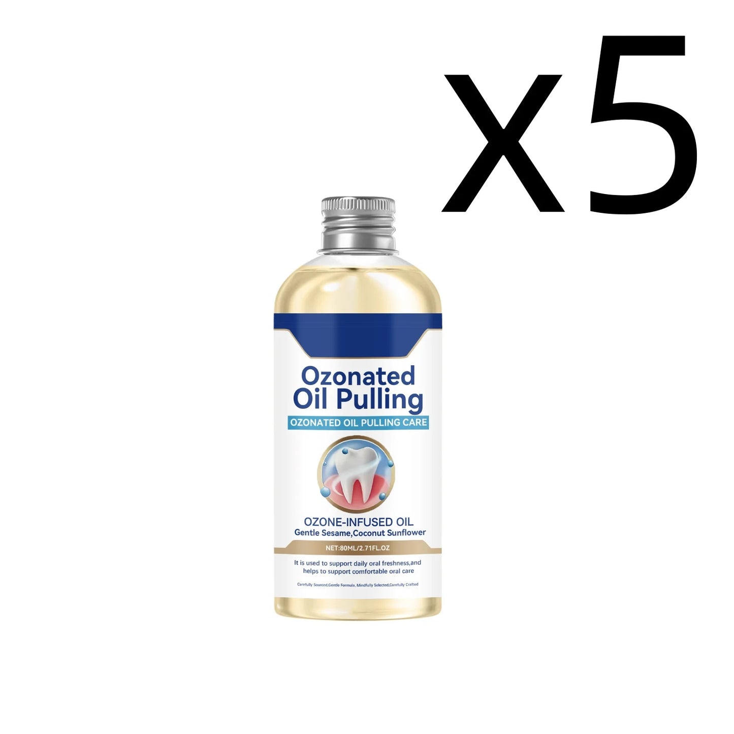 Mint Mouthwash Deep Oral Clean Instantly Fresh Breath Reduce Gum Trouble Remove Bad Smell Lasting Cool Taste Refresh Mouthwash Peaceful Pleasures Health and Wellness 80ml X 5PCS One Unit adults