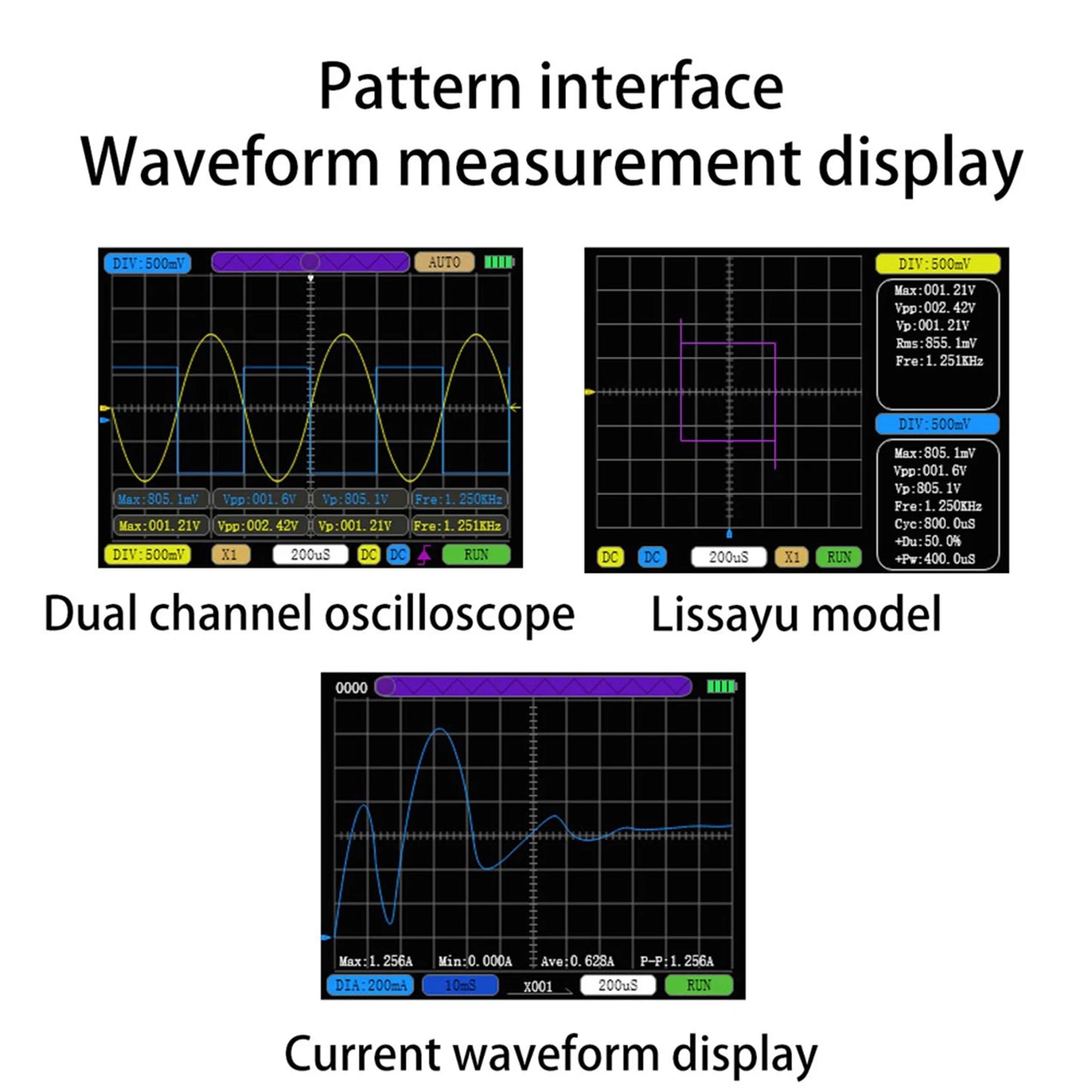 Digital Oscilloscope Dual-channel 50M Sampling Rate 10M Analogue