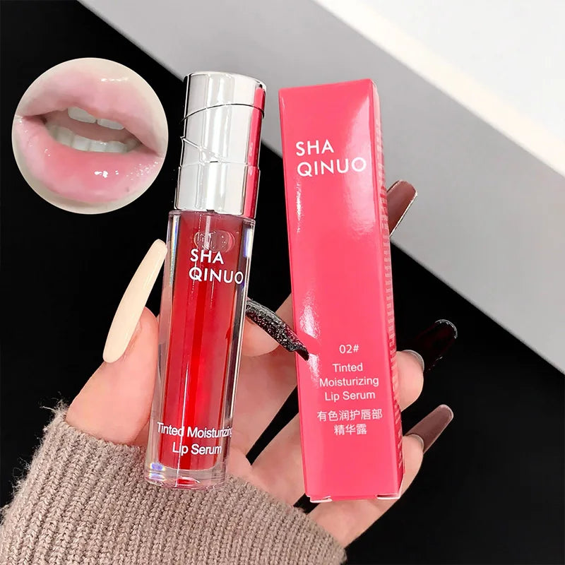 SHAQINUO Tinted Lip Serum | Glossy Mirror Finish Nude Lip Gloss
