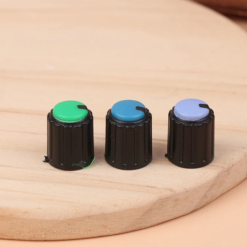 20Pcs Dual Color Knob 10*12mm Small Volume Adjustment Hat Flower Shaft Hole 6MM Potentiometer Volume Switch Caps Control Knob Peaceful Pleasures Health and Wellness
