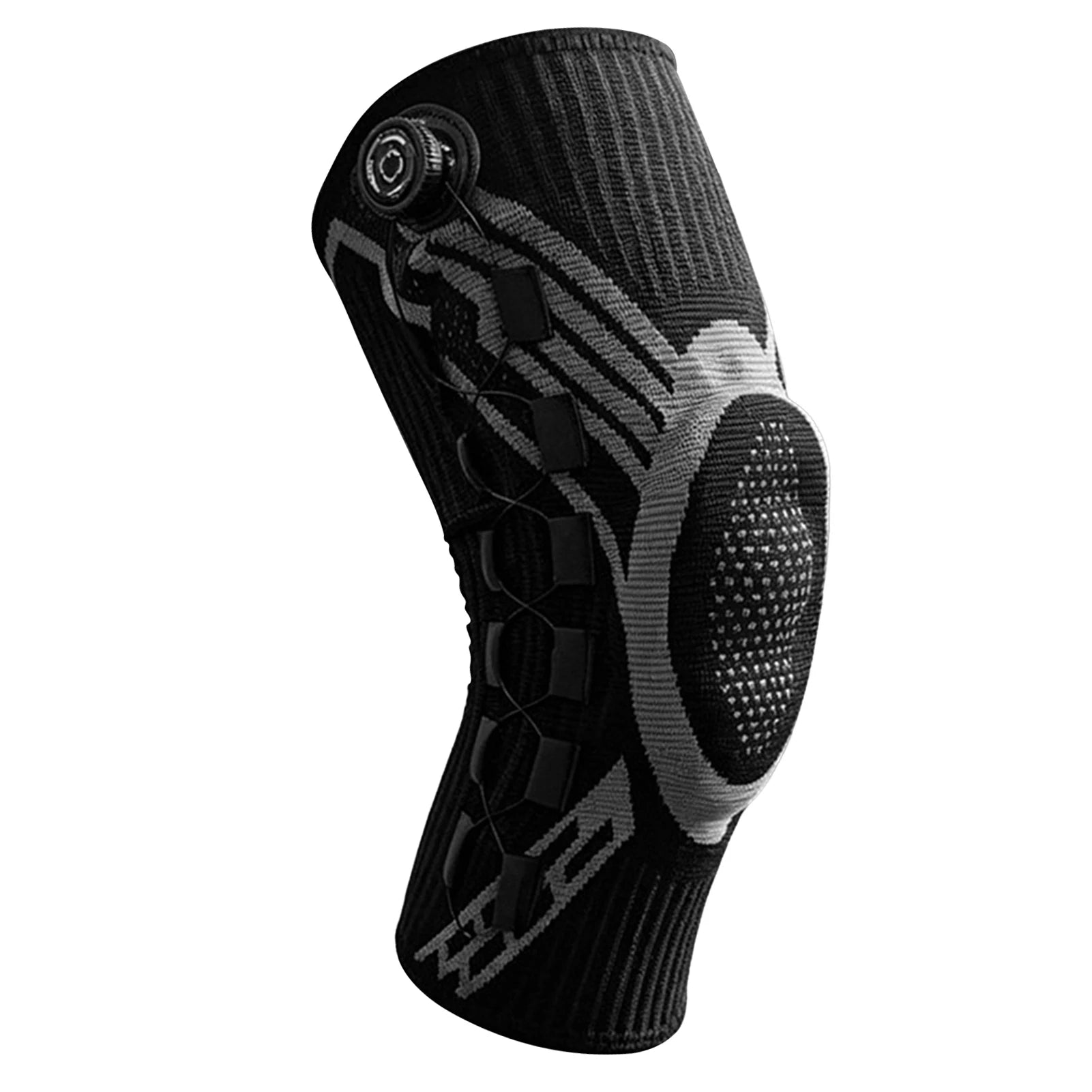 Knee Brace for Men Women,Knob Style Sports Knee Pads,Outdoor Hiking and Mountain Climbing/Post-Surgery Rehabilitation Training Peaceful Pleasures Health and Wellness Black Right Leg M