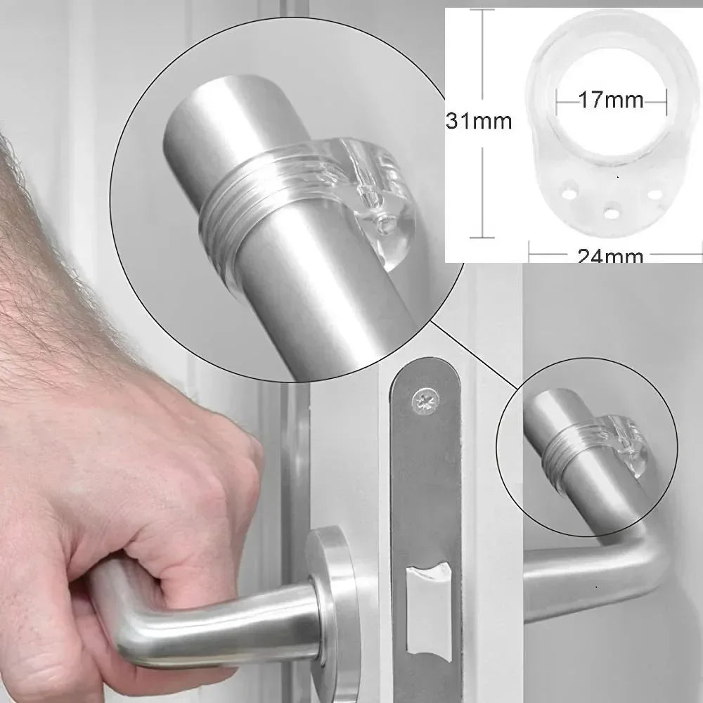 Transparent PVC Door Knob Wall Protector & Stopper 4/8 Pcs