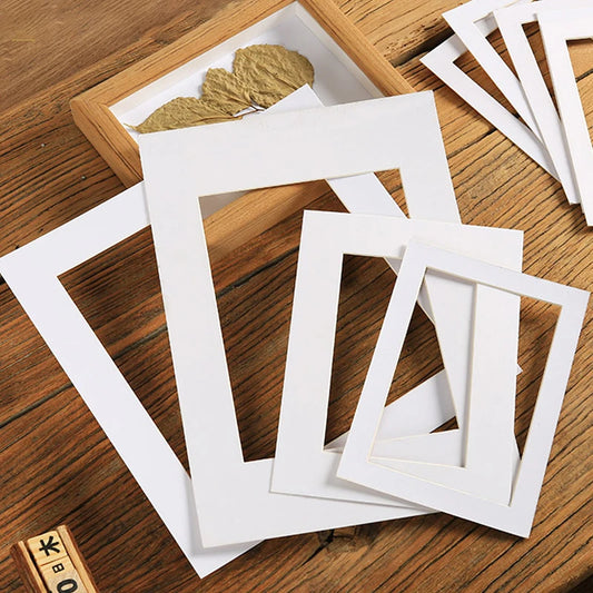 Photo Frame Paper, Jam Cardboard for Photo Frames Peaceful Pleasures Health and Wellness white10 pieces 20X25cm 10inch