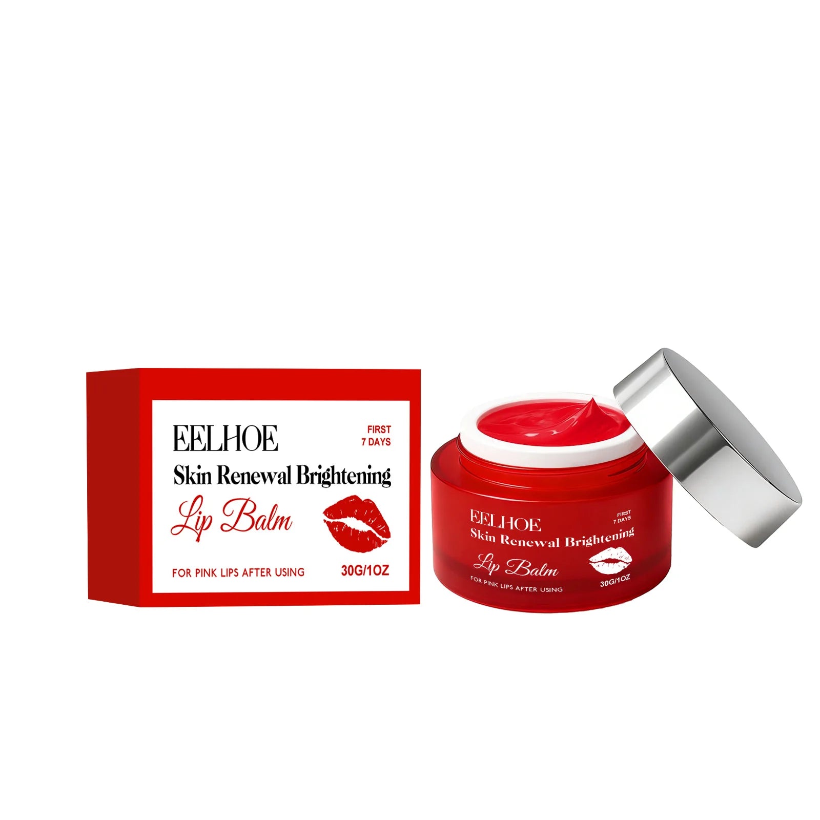 Hydrating Lip Balm Fading Lip Lines Reduce Dryness Lighten Pigmentation Brightening Moisturizing Soft Plump Pink Lips Care Cream Peaceful Pleasures Health and Wellness 30G Boxed