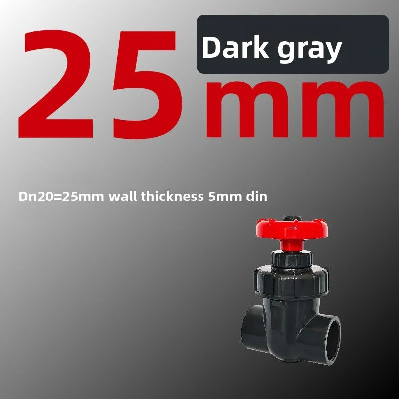 UPVC Gate Valve 20–63mm | Garden Irrigation & Aquarium Flow Control